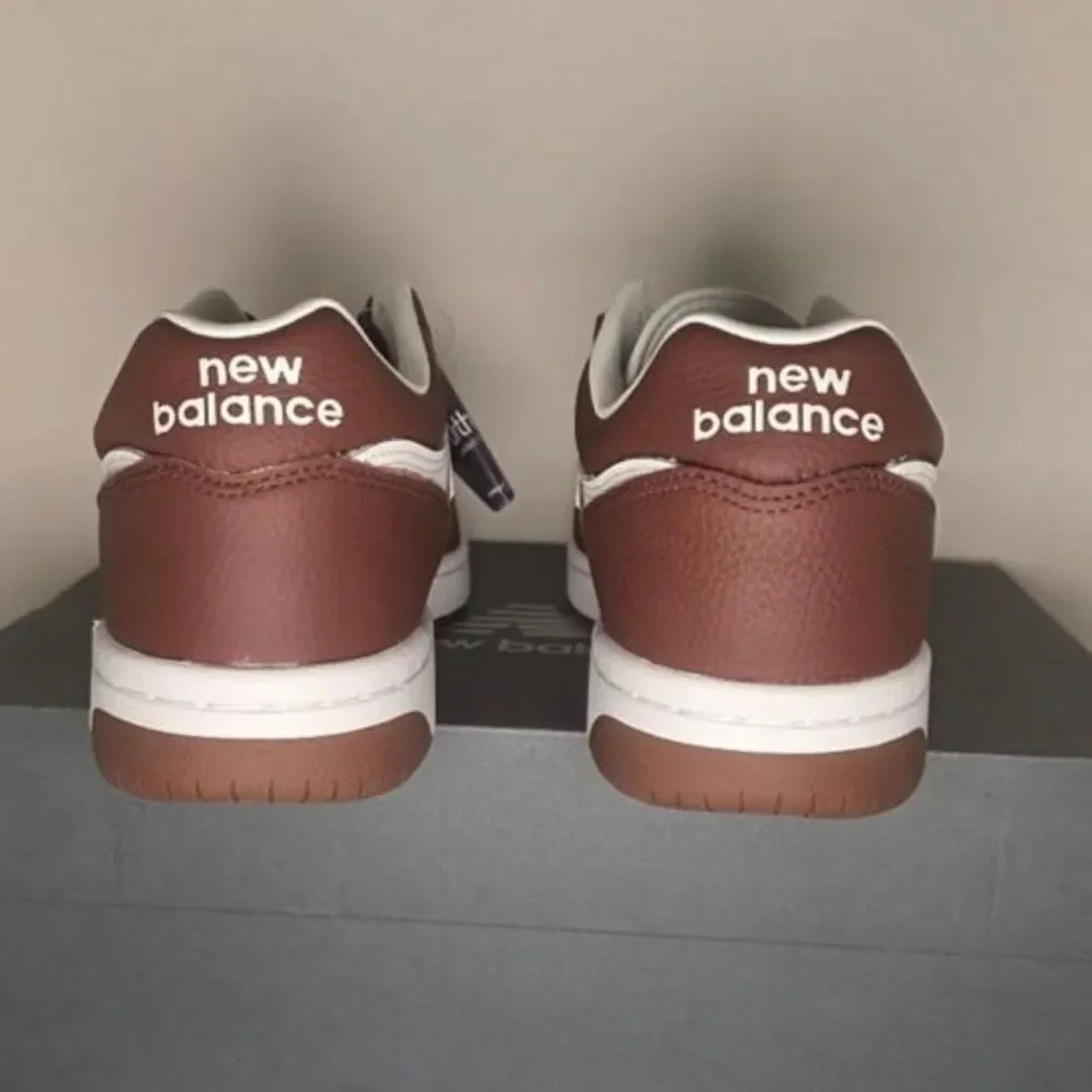 NWT New Balance 480 Low Brown White Leather Court Sneakers Retro BB480LHB SZ:12